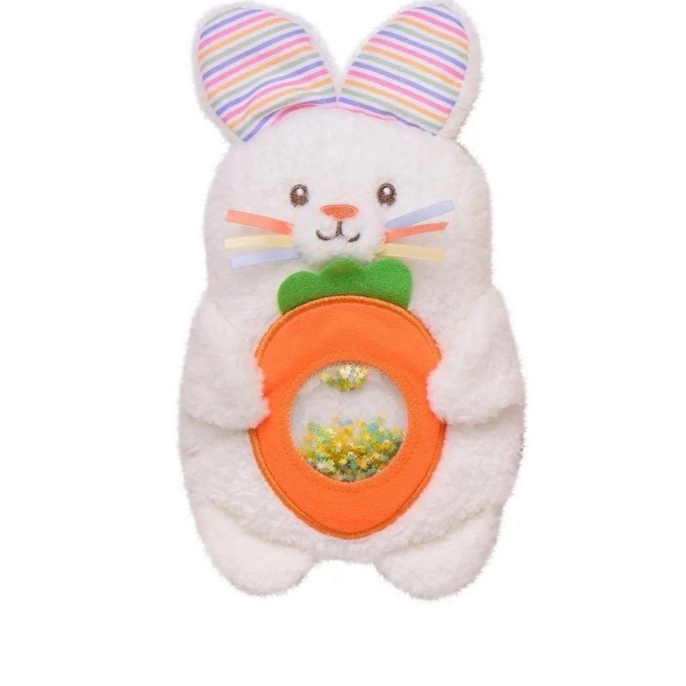 Magic Years Seek & Squish Bunny Toy 8 Inch Baby Sensory Plush Stuffed Animal